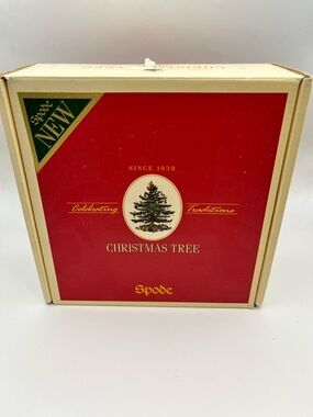 Spode Red and Gold Christmas Tree Box